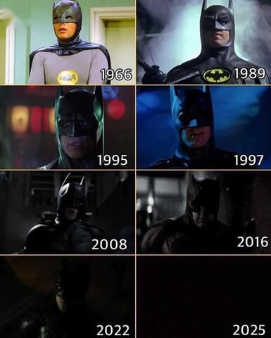Each iteration of Batman uses progressively less cinematic lighting